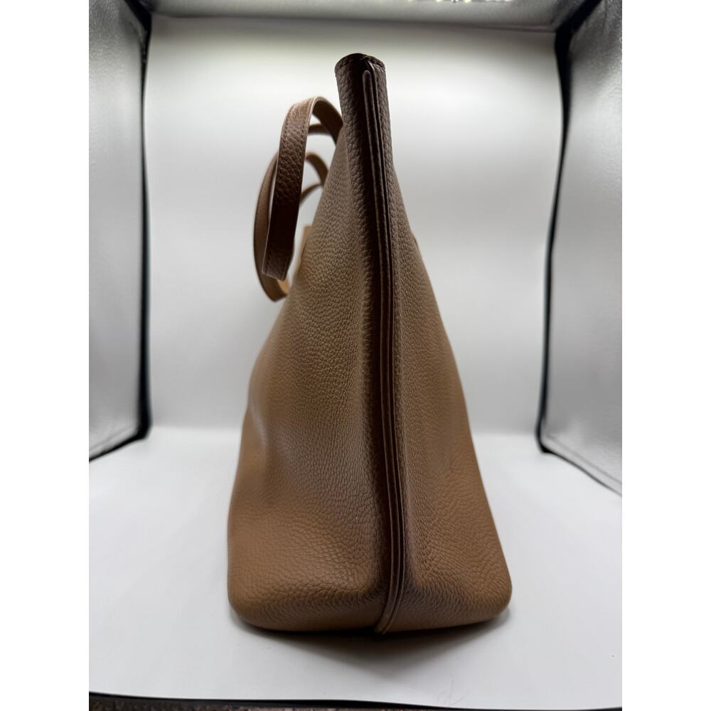 Tory Burch Tote Bag Pebbled Leather - Tan/ Camel gold hardware - Picture 8 of 9